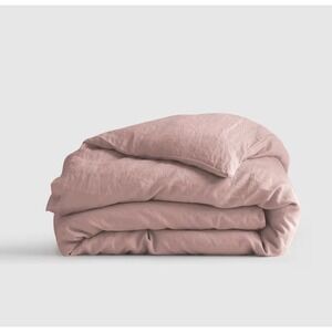 Quince European Linen Duvet Cover Full Queen Size Dusty Mauve (DUVET COVER ONLY)